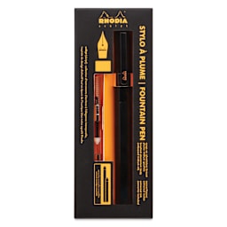 Rhodia Script Fountain Pen - Black, Medium Nib, front of packaging