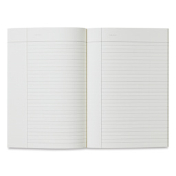 Notem Vita Notebook - Dark Blue, Ruled, 6-1/2" x 9-1/4", open