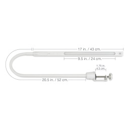 Artograph Bar Lamp with Table Clamp with dimensions