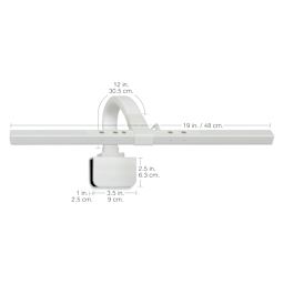 Artograph Easel Lamp with Padded Clamp with dimensions
