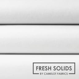 Camelot Fresh Solids Cotton Fabric - White, 44" x 15 yds