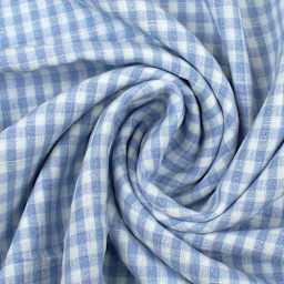 Camelot Linen Checks - Light Blue, 57" x 15 yds, rolled up