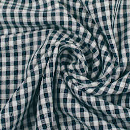Camelot Linen Checks - Navy, 57" x 15 yds, rolled up