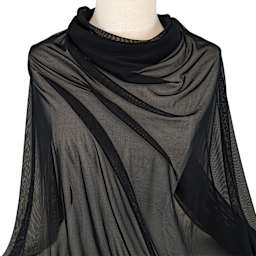 Camelot Solid Mesh - Black, 57" x 15 yds, mesh shaw