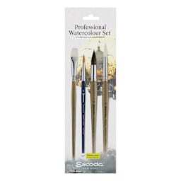 Escoda Professional Watercolor Brushes - Set of 4, front of packaging