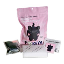 Pokeya Needle Felting Kit - Shadow The Cat, packaging and kit contents