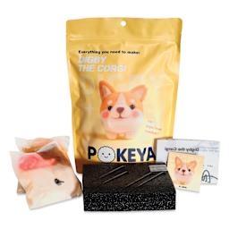 Pokeya Needle Felting Kit - Digby The Corgi, packaging and contents