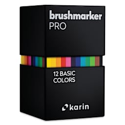 Karin Brushmarkers Pro Markers and Sets - Set of 12, Basic Colors