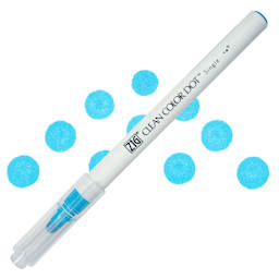 Zig Clean Color Dot Marker - Light Blue, swatch and marker