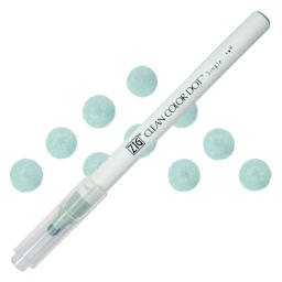 Zig Clean Color Dot Marker - Grayish Green, swatch and marker