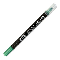 Zig Clean Color Dot Dual Tip Marker - Metallic Green, caps on
