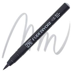 Zig Fudebiyori Brush Pen - Light Gray pen and swatch