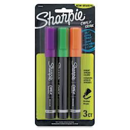 Sharpie Chalk Markers - Front of package of 3 Secondary Colors
