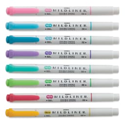 Zebra Mildliner Double Ended Creative Markers - Assorted Colors, Set of 8 (Out of package)