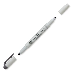 Zebra Mildliner Double Ended Creative Marker - Dark Gray (Caps off)