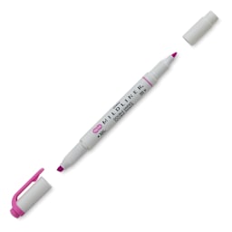 Zebra Mildliner Double Ended Creative Marker - Fuchsia (Caps off)