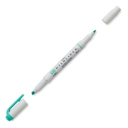 Zebra Mildliner Double Ended Creative Marker - Blue Green (Caps off)