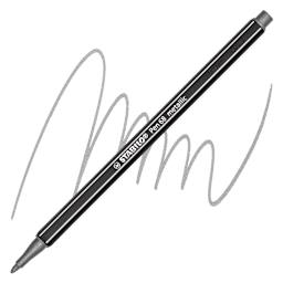 Stabilo Pen 68 Metallic Pen - Silver pen and swatch