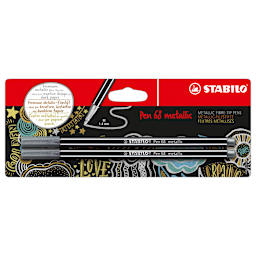 Pen 68 Metallic Set 2-Pen Silver Set