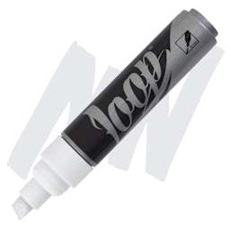 Loop Water-Based Acrylic Marker - White, 10 mm marker and swatch