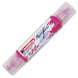 Edding 5400 Acrylic Double Ended Paint Marker - Telemagenta 909, Cap On
