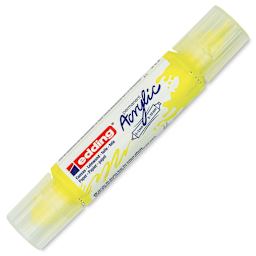 Edding 5400 Acrylic Double Ended Paint Marker - Neon Yellow 065, Cap On