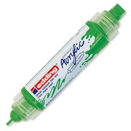 Edding 5400 Acrylic Double Ended Paint Marker - Yellow Green 927, Cap Off