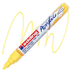 Edding Acrylic Paint Marker - Pastel Yellow 915, Medium marker and swatch