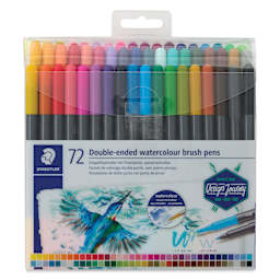 Staedtler Double-Ended Watercolor Brush Pens - Assorted, Set of 72