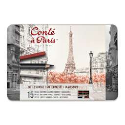 Conté à Paris Sketching Set - Set of 15, front of packaging