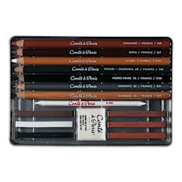 Conté à Paris Sketching Set - Set of 15, contents