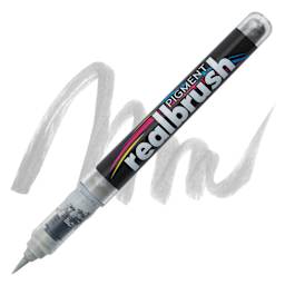 Karin Realbrush Pigment Marker - Cool Grey 1, swatch and marker