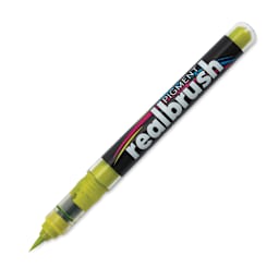 Karin Realbrush Pigment Marker - Sulphur Yellow, cap off