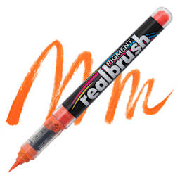 Karin Realbrush Pigment Marker - Mango, swatch and marker