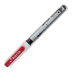 Karin Realbrush Pro Marker - Lipstick Red, 4 mm, Brush Tip, cap on