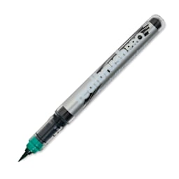 Karin Realbrush Pro Marker - Ocean Teal, 4 mm, Brush Tip, cap off