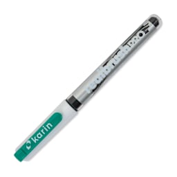 Karin Realbrush Pro Marker - Ocean Teal, 4 mm, Brush Tip, cap on