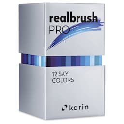 Karin Realbrush Pro Markers - Sky Colors, Set of 12, box closed