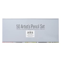 Duomo Artist's Mixed Media Pencils - Set of 50 (back of package)