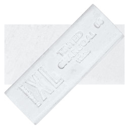 Derwent Tinted Charcoal XL Block - White, swatch and block