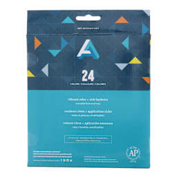 Art Alternatives Artist's Soft Pastels - Set of 24, Assorted Colors, back of packaging