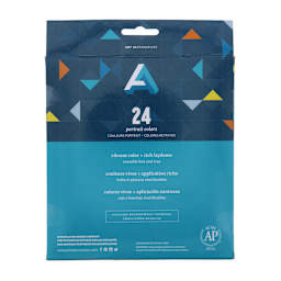 Art Alternatives Artist's Soft Pastels - Set of 24, Portrait Colors, back of packaging