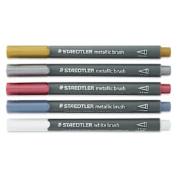 Staedtler Metallic Marker Set - Set of 5, Brush Nib, caps on