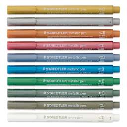 Staedtler Metallic Marker Set - Set of 10, Bullet Nib, caps on
