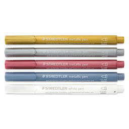 Staedtler Metallic Marker Set - Set of 5, Bullet Nib, caps on