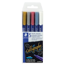 Staedtler Metallic Marker Set - Set of 5, Calligraphy Nib, front of packaging