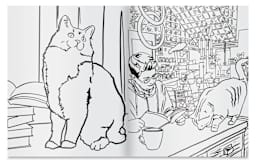 Women Reading with Cats Coloring & Activity Book - Paperback, 128 Pages, cat in bike shop
