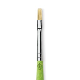 Da Vinci Fit Synthetic Bristle Brush - Flat, Size 2, close up