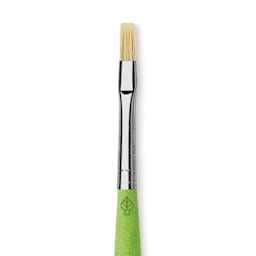 Da Vinci Fit Synthetic Bristle Brush - Flat, Size 4, close up
