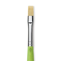 Da Vinci Fit Synthetic Bristle Brush - Flat, Size 6, close up